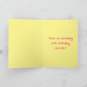 Carte 20e anniversaire : Pink Stripes & Hearts, Arc en c (Intérieur)