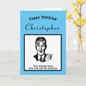 Carte 20e Anniversaire Retro Cartoon drôle Personnalisé (Fleur jaune)