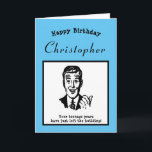 Carte 20e Anniversaire Retro Cartoon Funny Personnalisé<br><div class="desc">Dites anniversaire heureux et amusez-vous avec cette carte d'anniversaire de style rétro vintage. Facilement customisé en utilisant le modèle fourni.</div>