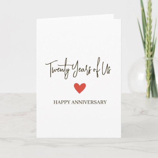 Carte 20e Anniversaire – Vingt Ans de Nous (Devant)