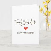 Carte 20e Anniversaire – Vingt Ans de Nous (Fleur jaune)