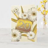 Carte 20e Birthday card witdaisies. (Fleur jaune)
