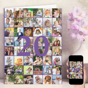 Carte 20e ou n'importe quel âge 48 Photo Collage Big Bir