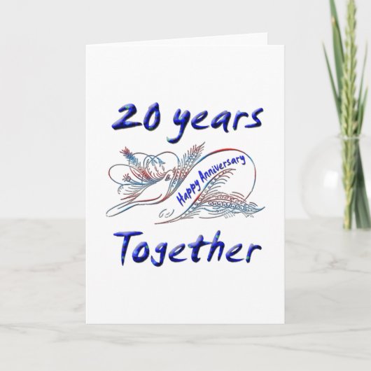 Carte 20ème. Anniversaire (Devant)