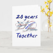 Carte 20ème. Anniversaire (Fleur jaune)