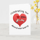 Carte 20ème. Anniversaire (Fleur jaune)