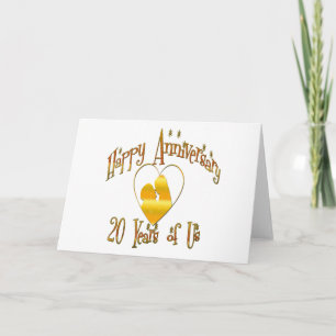 Carte 20ème. Anniversaire