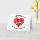 Carte 20ème. Anniversaire (Fleur jaune)