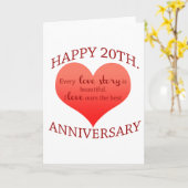 Carte 20ème. Anniversaire (Fleur jaune)