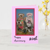 Carte 20ème anniversaire heureux, personnalisable (Fleur jaune)