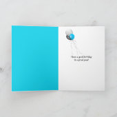 Carte 20th Birthday note on paper clip (Intérieur)