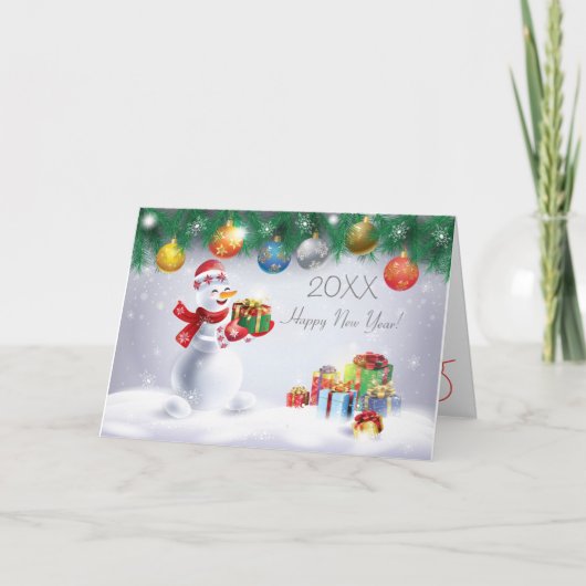 Carte 20XX Happy New Year ! Winter Holiday (Devant)