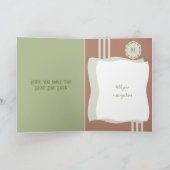 Carte 21 aujourd'hui ajouter nom photo brun vert anniver (Intérieur)