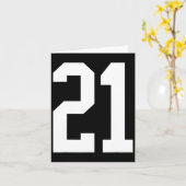 Carte #21 Blanc Numéro 21 Style Ventilateur Sport Hallow (Fleur jaune)