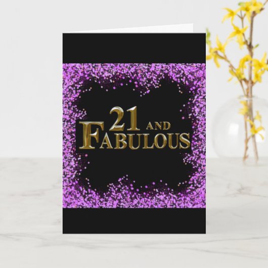 Carte 21 e anniversaire (Fleur jaune)