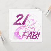 Carte 21 Et Fabuleux anniversaire (Devant/Arrière en situation)
