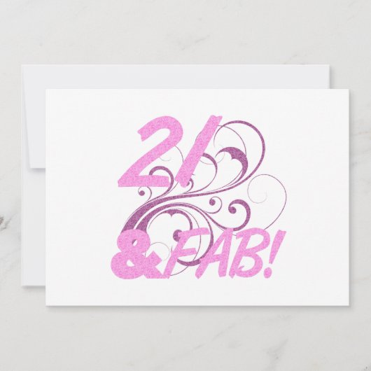 Carte 21 Et Fabuleux anniversaire (Devant)