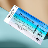 Carte 21 et Fabulous Boarding Pass QR Code Anniversaire