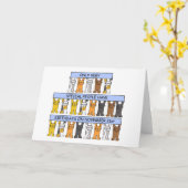 Carte 21 novembre Cartoon Cats (Fleur jaune)