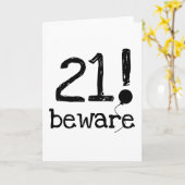 Carte 21 prenez garde (Fleur jaune)