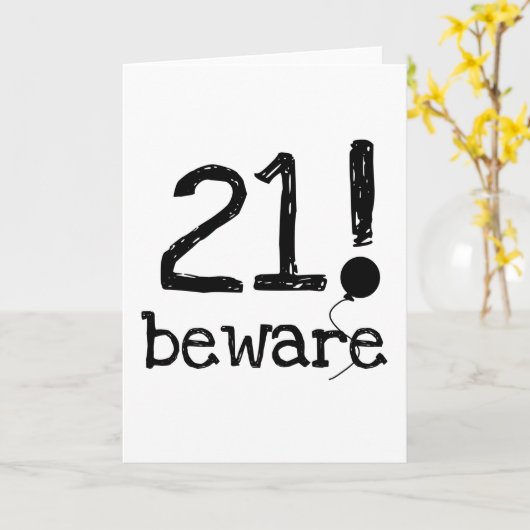 Carte 21 prenez garde (Fleur jaune)