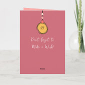 Carte 21e ajouter nom photo tout âge rose anniversaire (Dos)