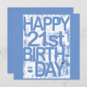 Carte 21e anniversaire (Devant / Derrière)