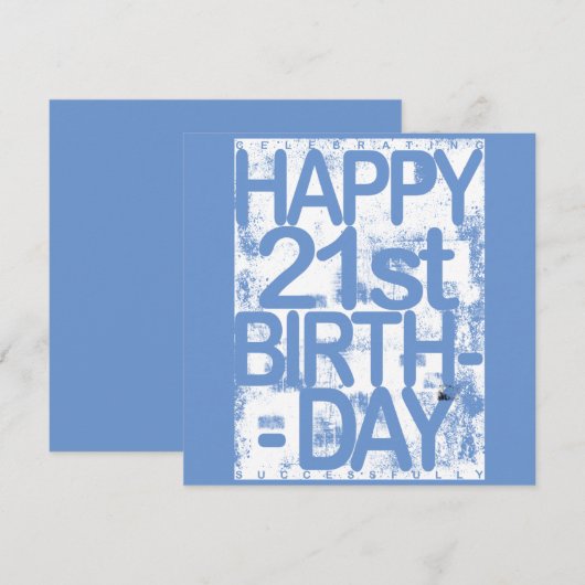 Carte 21e anniversaire (Devant / Derrière)