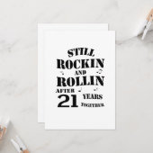 Carte 21e anniversaire - 21 ans Couples (Devant/Arrière en situation)