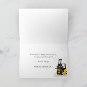 Carte 21e anniversaire avec chariot élévateur à fourche (Intérieur)