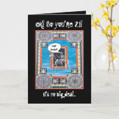 Carte 21e anniversaire avec Skeleton équitation - FUNNY (Fleur jaune)