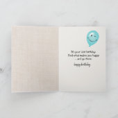 Carte 21e Anniversaire Ballons et Tabby Chat (Intérieur)