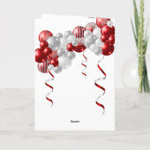 Carte 21e anniversaire Ballons rouges (Dos)