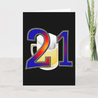 Carte 21e anniversaire bière