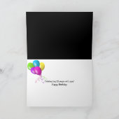 Carte 21e Anniversaire Bière en noir (Intérieur)