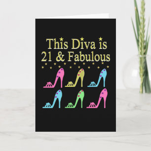 CARTE 21E ANNIVERSAIRE CHAUSSURES REINE DESIGN