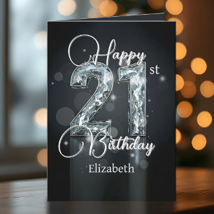 Carte 21e anniversaire de l'Opulent Sparkling Diamond