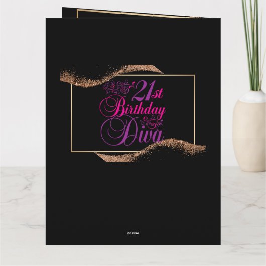 Carte 21e anniversaire Diva (Dos)