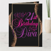 Carte 21e anniversaire Diva (Devant)