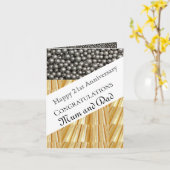 Carte 21e anniversaire du Mariage (Fleur jaune)