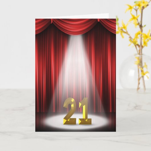 Carte 21e anniversaire en vedette (Fleur jaune)