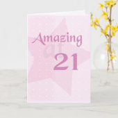 Carte 21e anniversaire Extraordinaire (Fleur jaune)