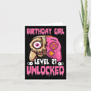 Carte 21e anniversaire fille niveau 21 déverrouillé jeu 