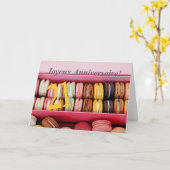 Carte 21e Anniversaire Français de Macaron-Joyeux ! (Fleur jaune)