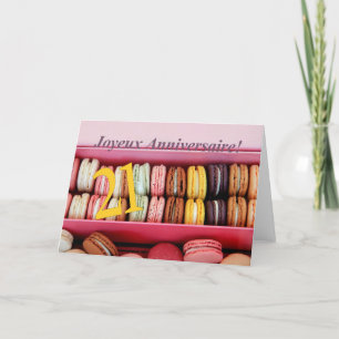 Carte 21e Anniversaire Français de Macaron-Joyeux !