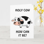 Carte **21e ANNIVERSAIRE HUMOUR** D'UNE VACHE? (Fleur jaune)