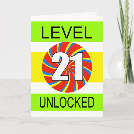 Carte 21e Anniversaire Jeu d'Ordinateur (Devant)