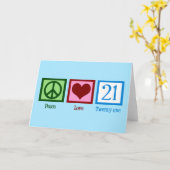 Carte 21e anniversaire mignon (Fleur jaune)