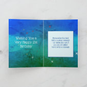 Carte 21e anniversaire - Numéro d'étoile - Vert bleu - 2 (Intérieur)