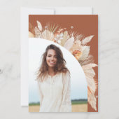 Carte 21e anniversaire pampas herbe terre cuite arche mo (Dos)